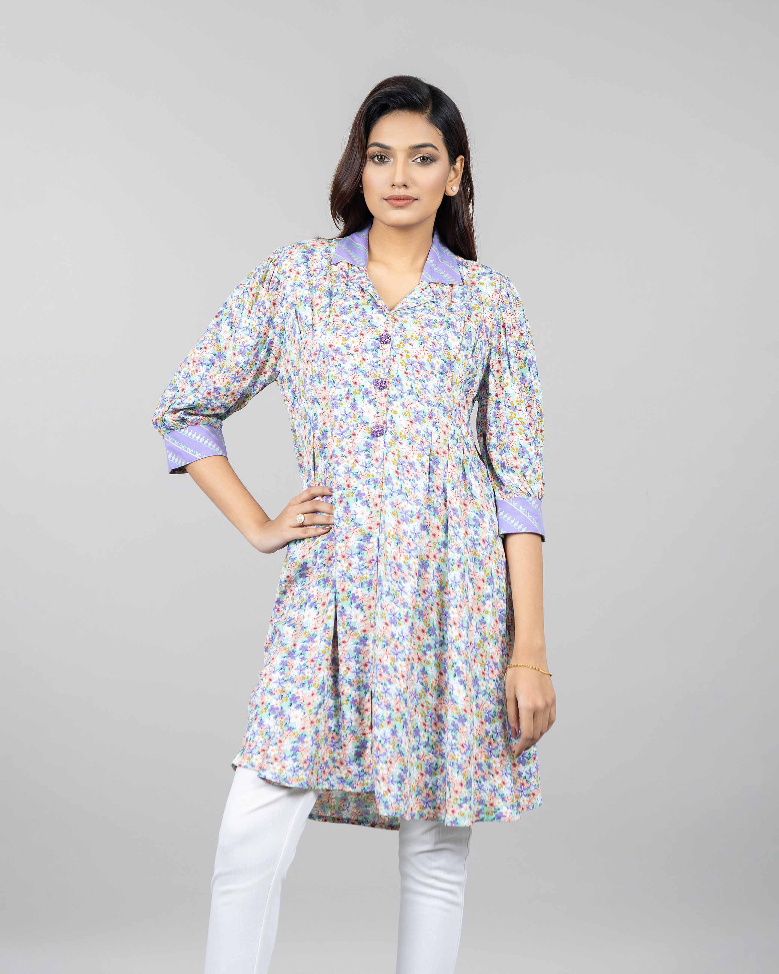 WOMENS WOVEN LONG TOPS