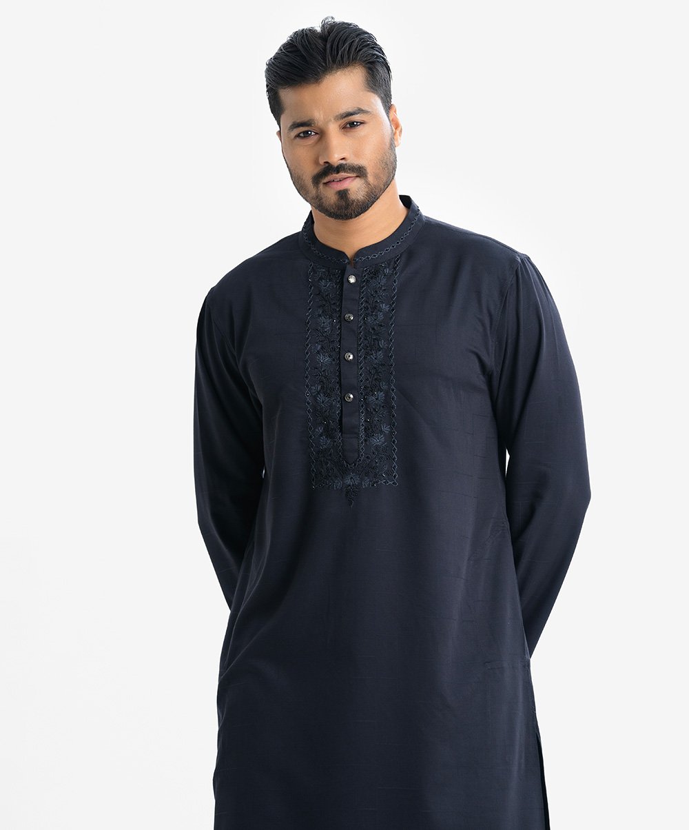 Black Jacquard Premium Panjabi