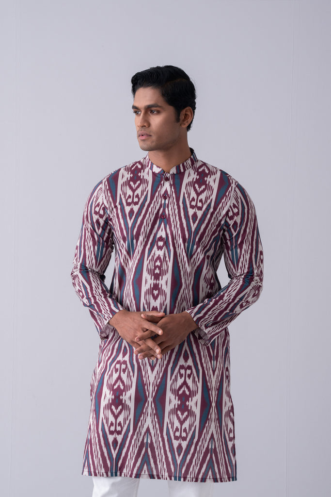 Regular Fit Printed Cotton Panjabi