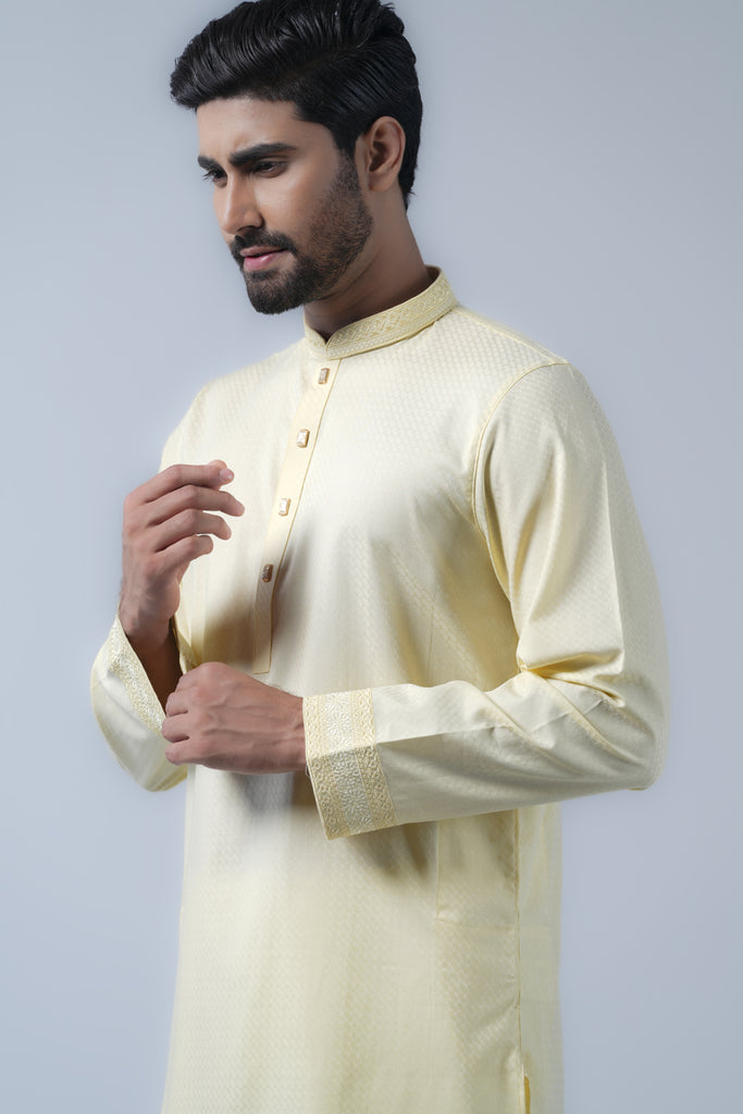 Slim Fit Embroidered Semi-Formal Panjabi