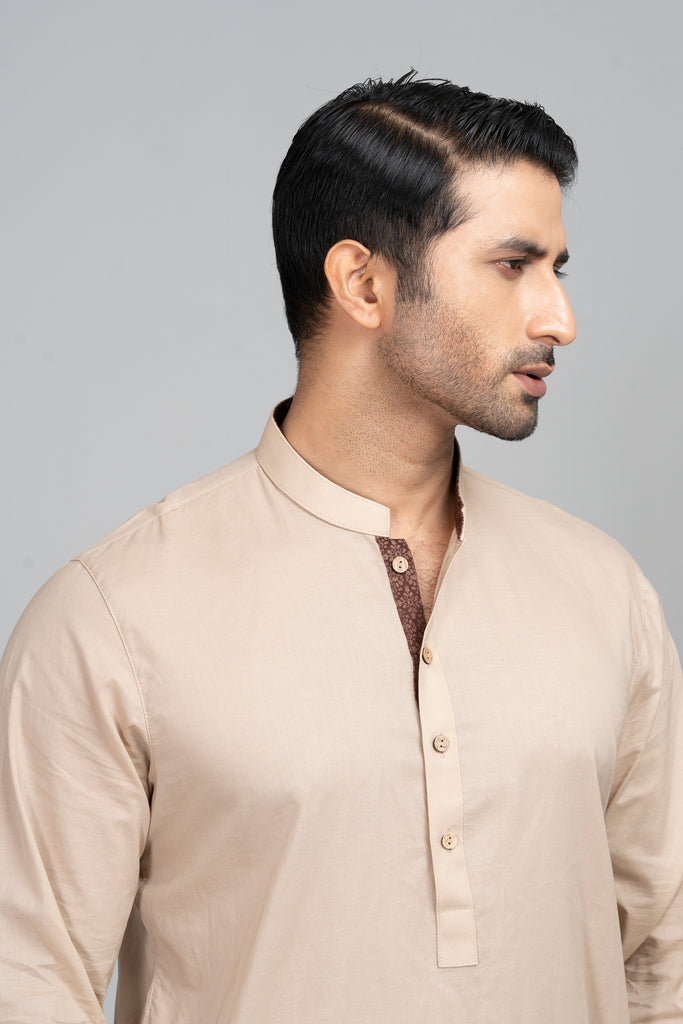 Regular Fit Solid Dyed Cotton Panjabi