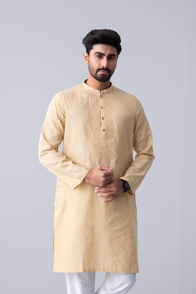 Regular Fit Embroidered Semi-Formal Panjabi