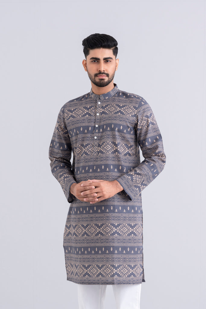 Regular Fit Printed Cotton Panjabi