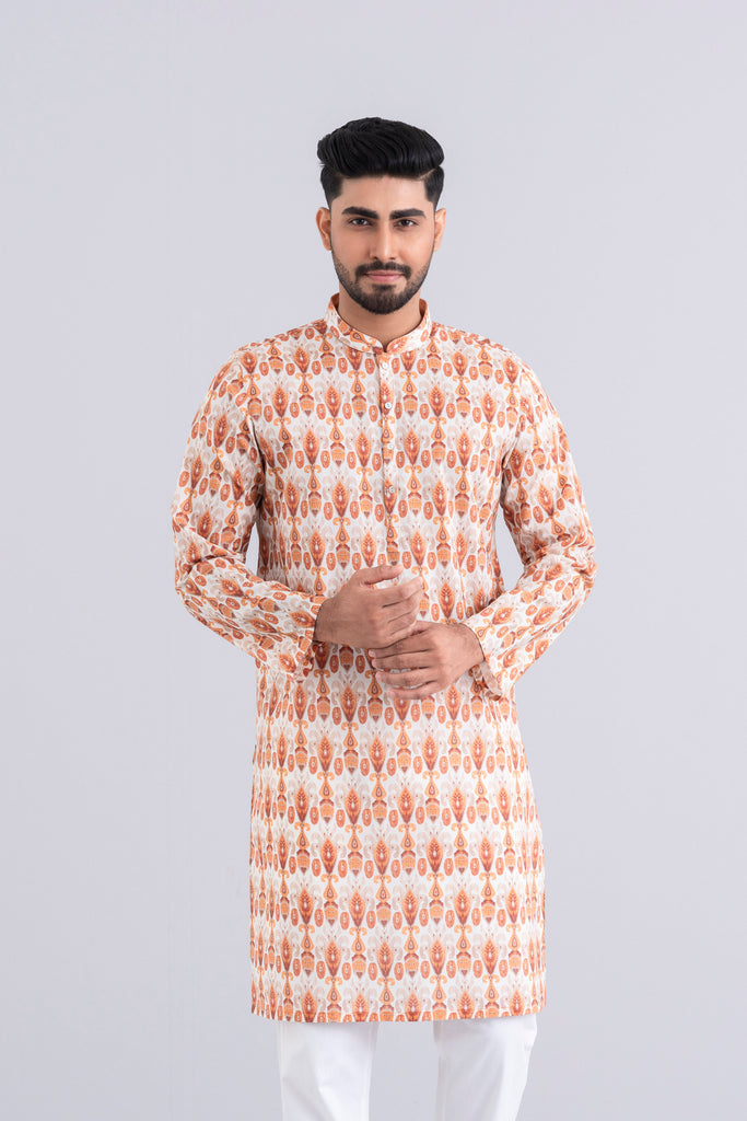 Regular Fit Printed Cotton Panjabi