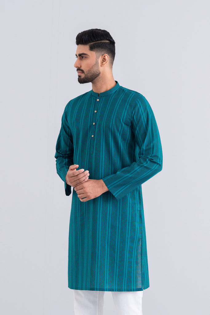 Regular Fit Printed Cotton Panjabi