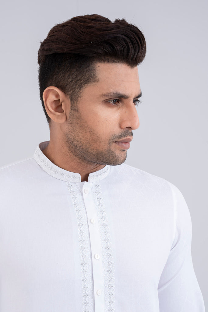 Regular Fit Embroidered Semi-Formal Panjabi