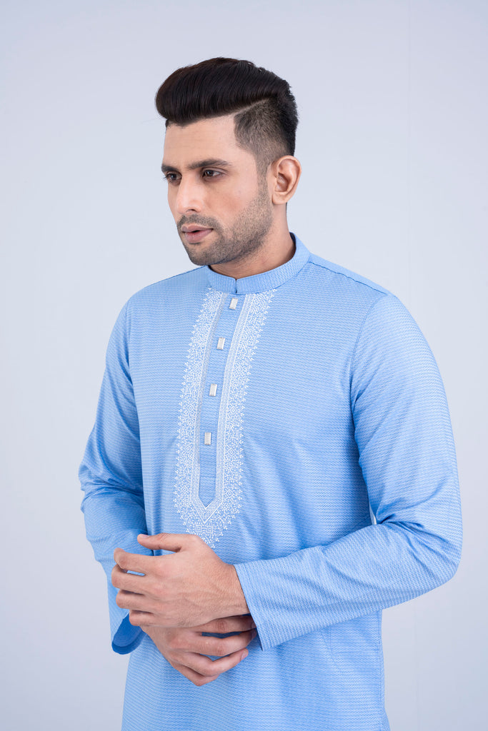 Regular Fit Semi-Formal Dobby Panjabi
