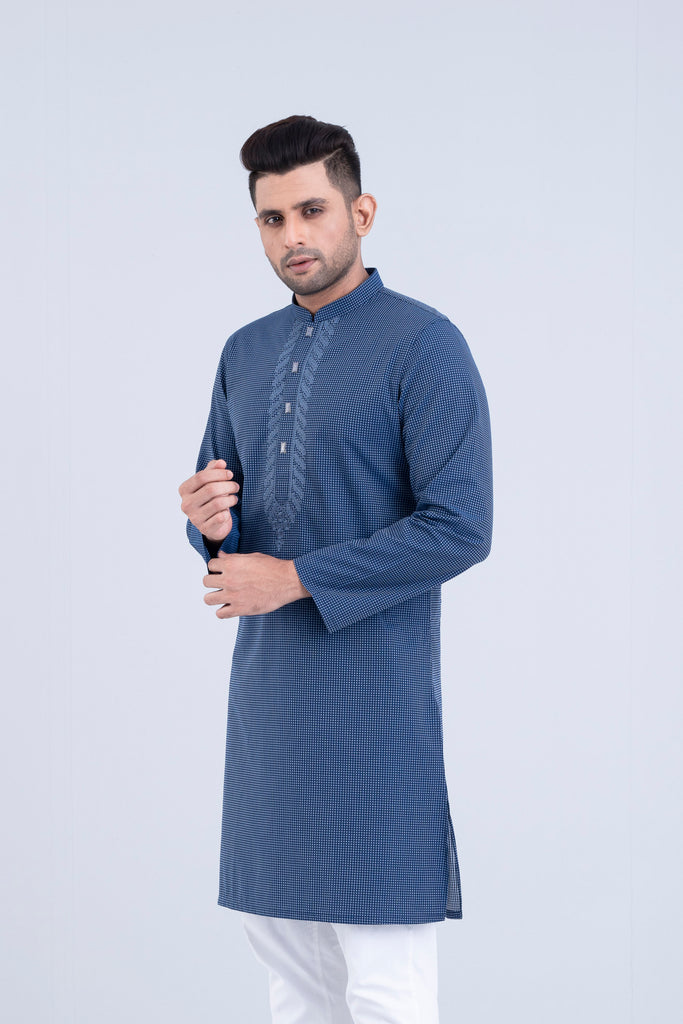 Regular Fit Semi-Formal Dobby Panjabi