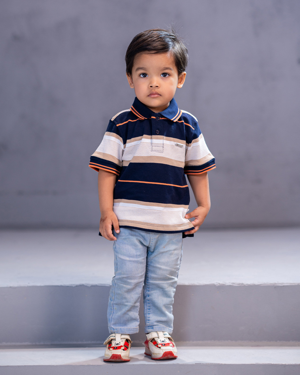 NEWBORN BOYS KNIT POLO