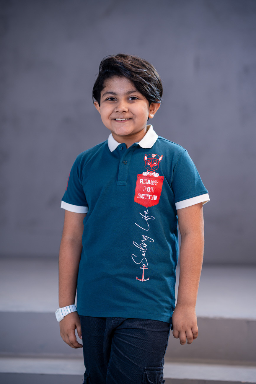 BOYS KNIT FASHION POLO