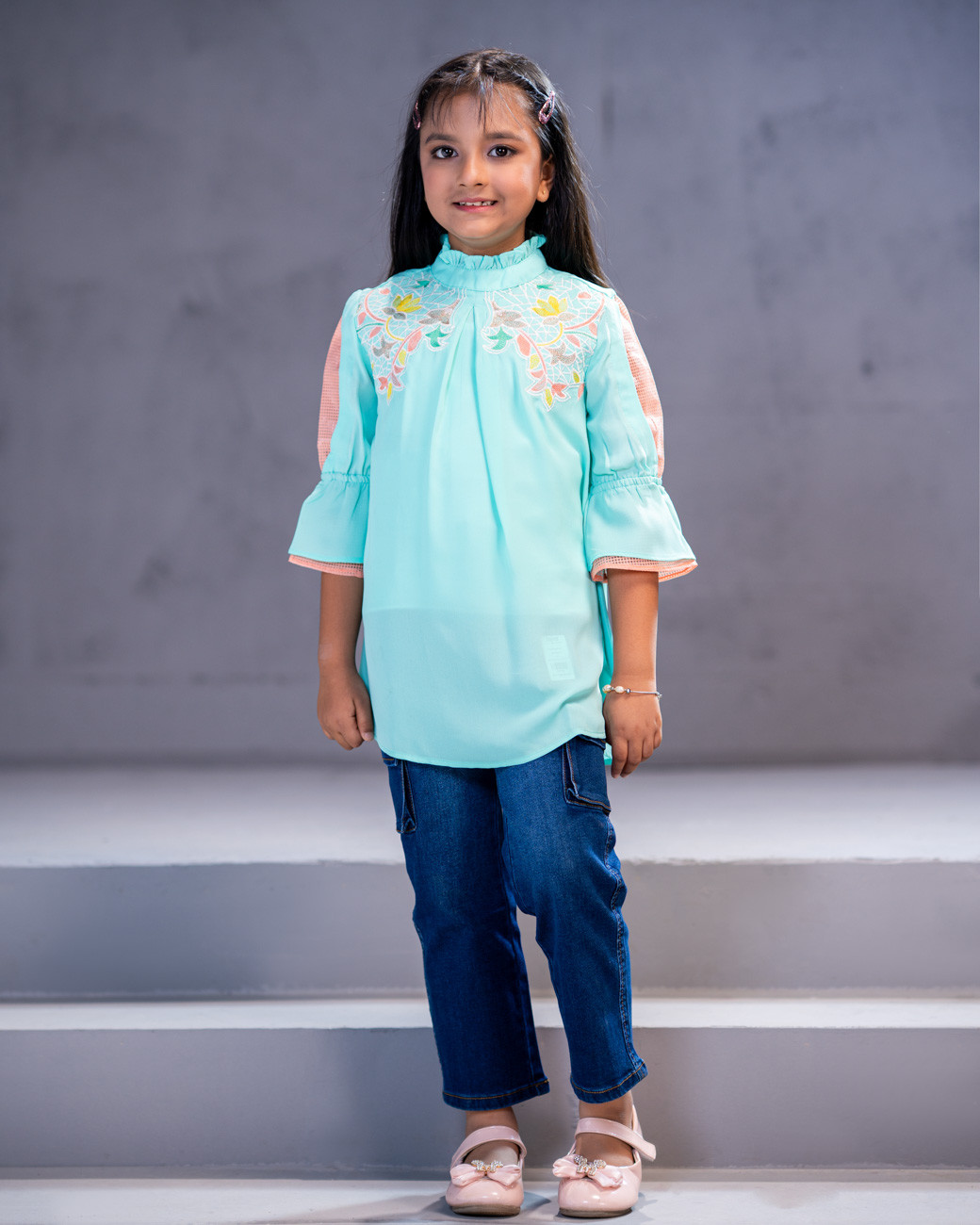 GIRLS WOVEN LONG TOPS