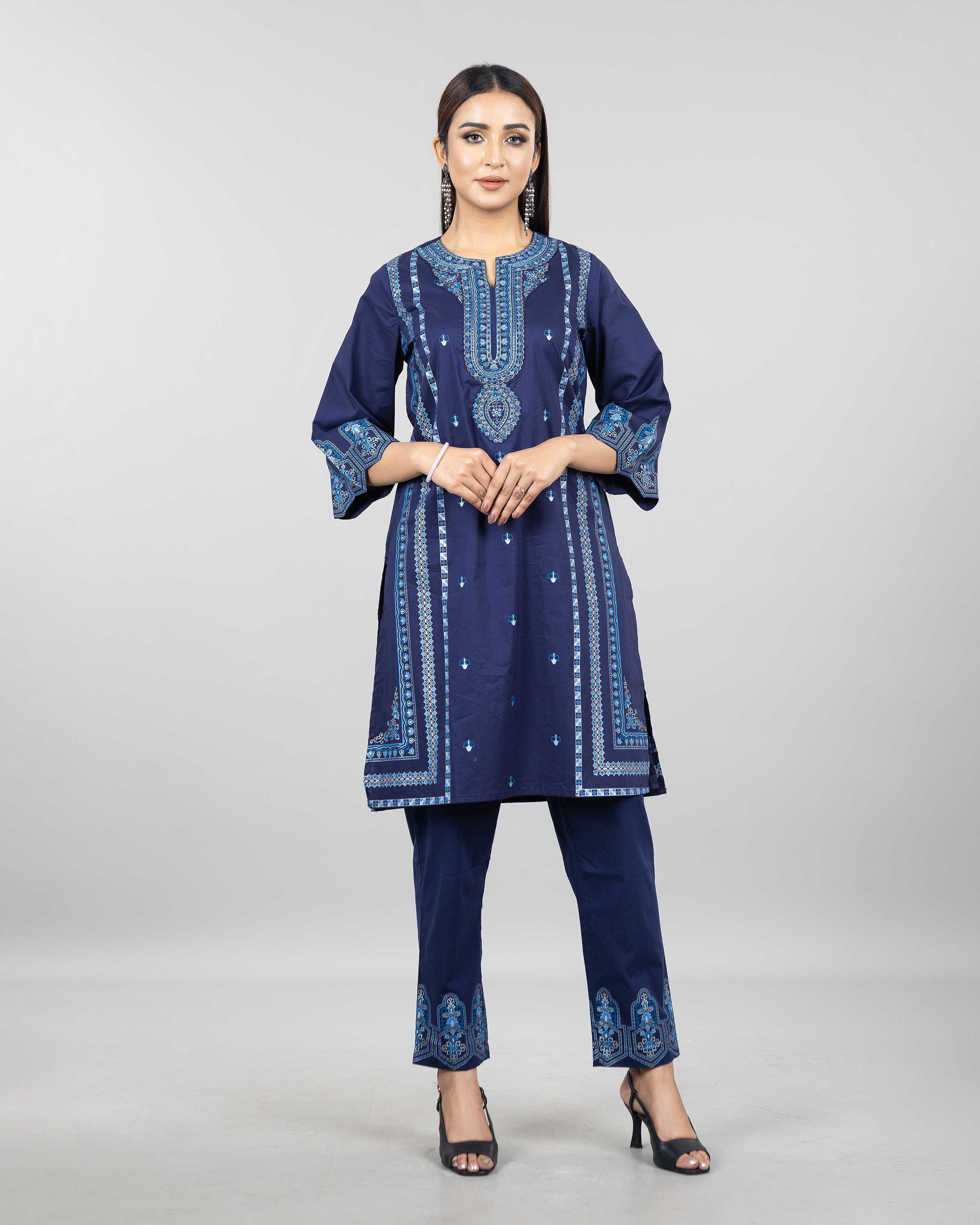 WOMENS WOVEN LONG KURTI