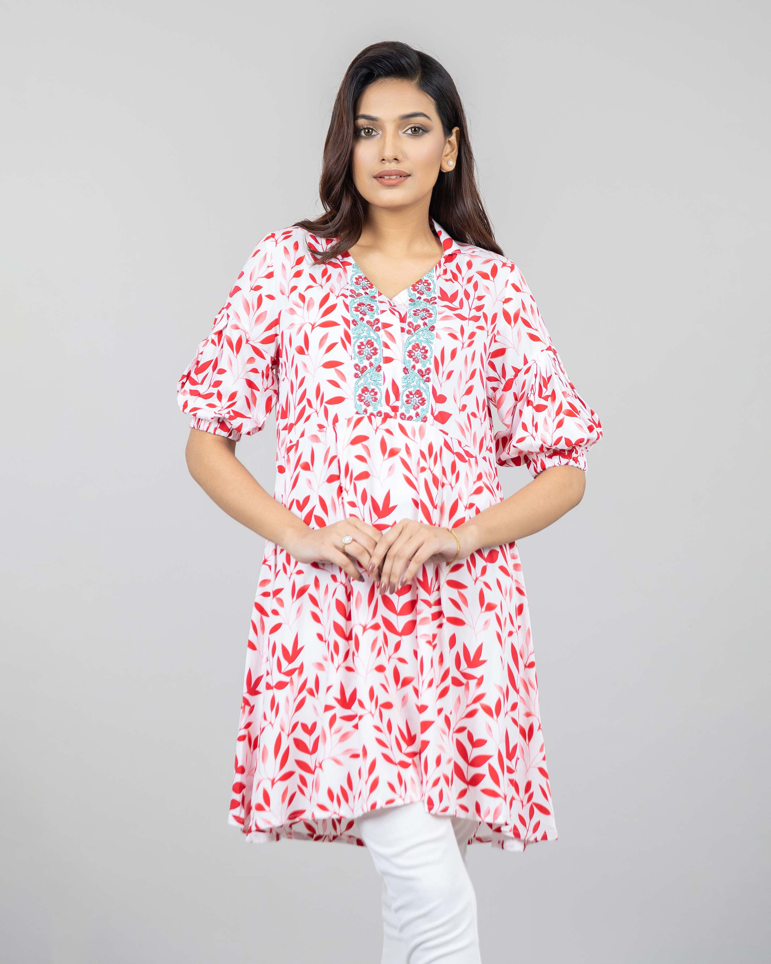 WOMENS WOVEN LONG TOPS