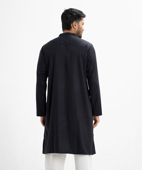 Black Jacquard Premium Fitted Panjabi