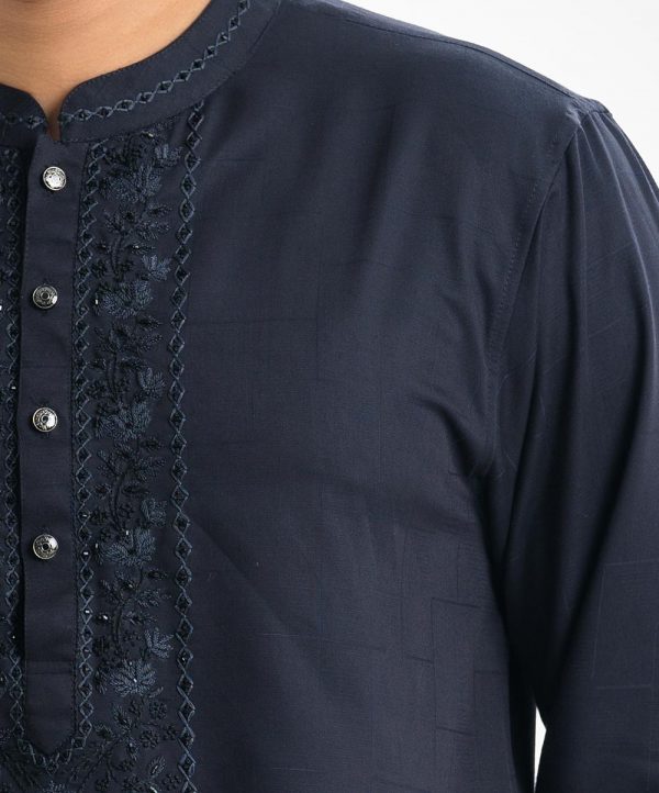 Black Jacquard Premium Panjabi