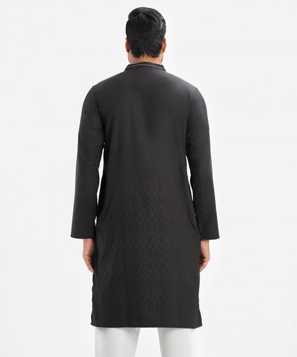 Brown Jacquard Slim Fitted Panjabi