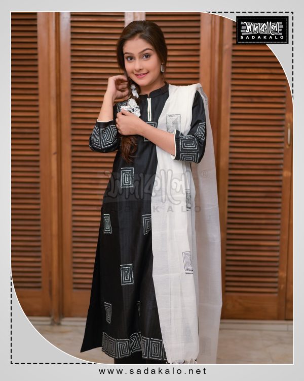 Eid Festival Best Quality Embroidered Cotton Kameez Set