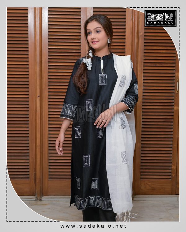 Eid Festival Best Quality Embroidered Cotton Kameez Set