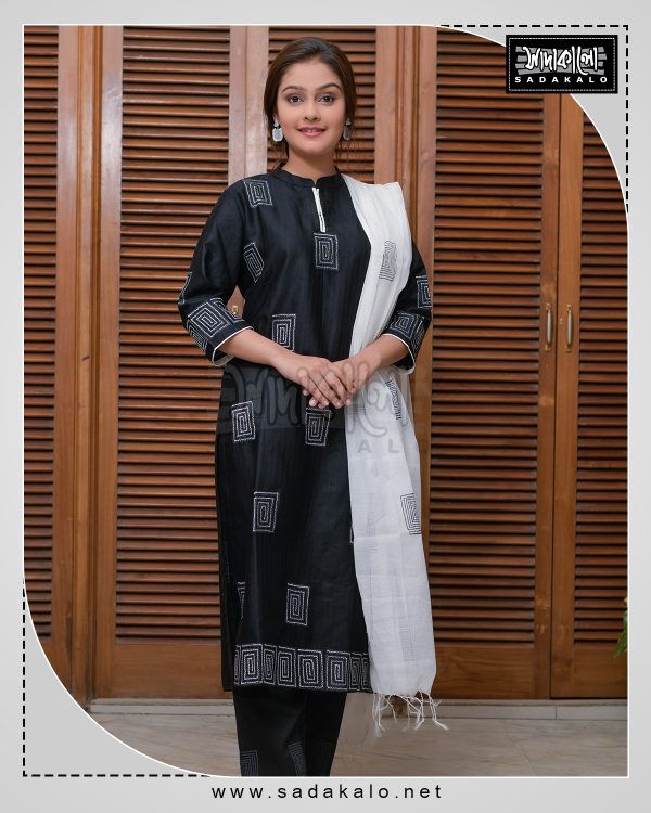 Eid Festival Best Quality Embroidered Cotton Kameez Set