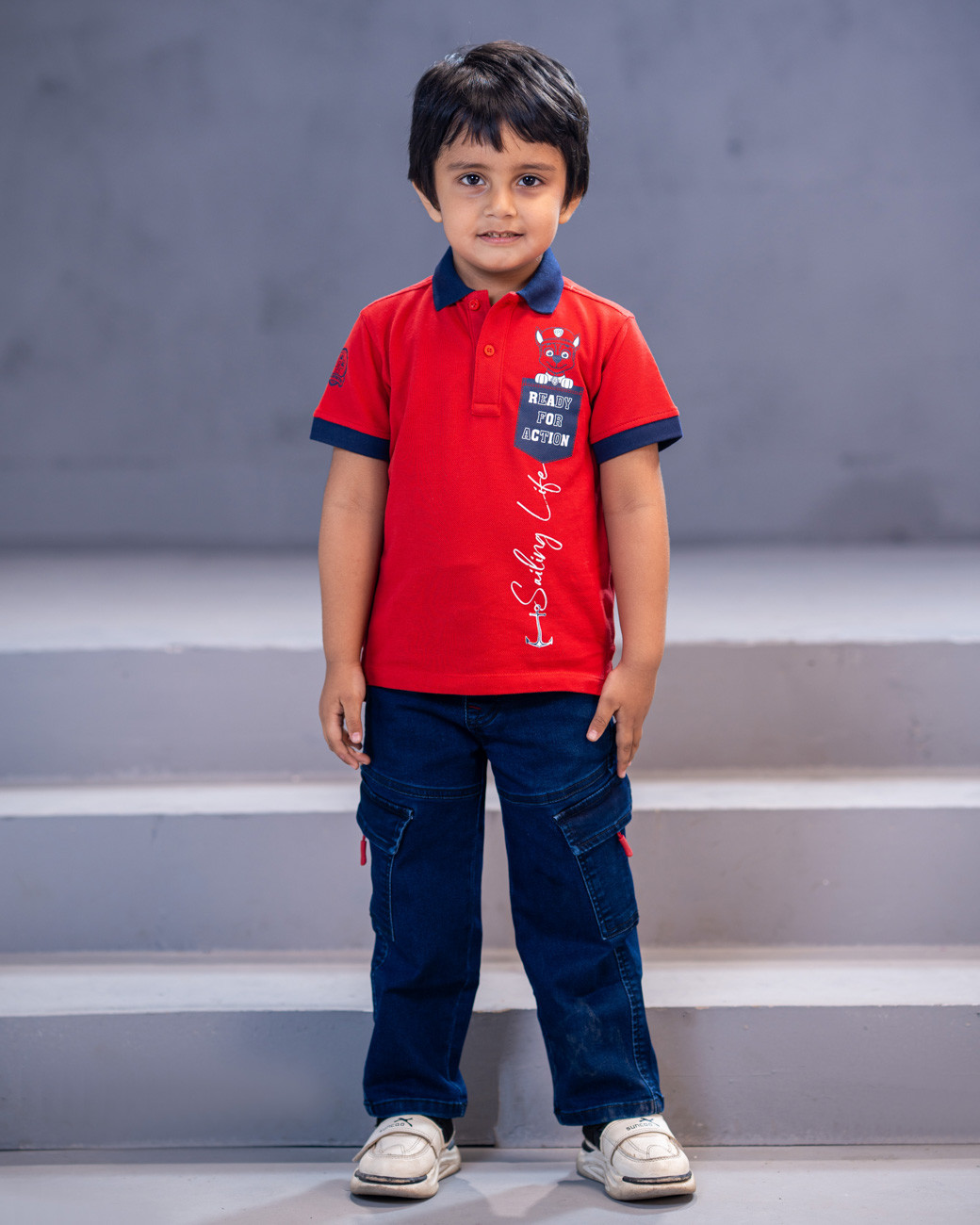 BOYS KNIT FASHION POLO