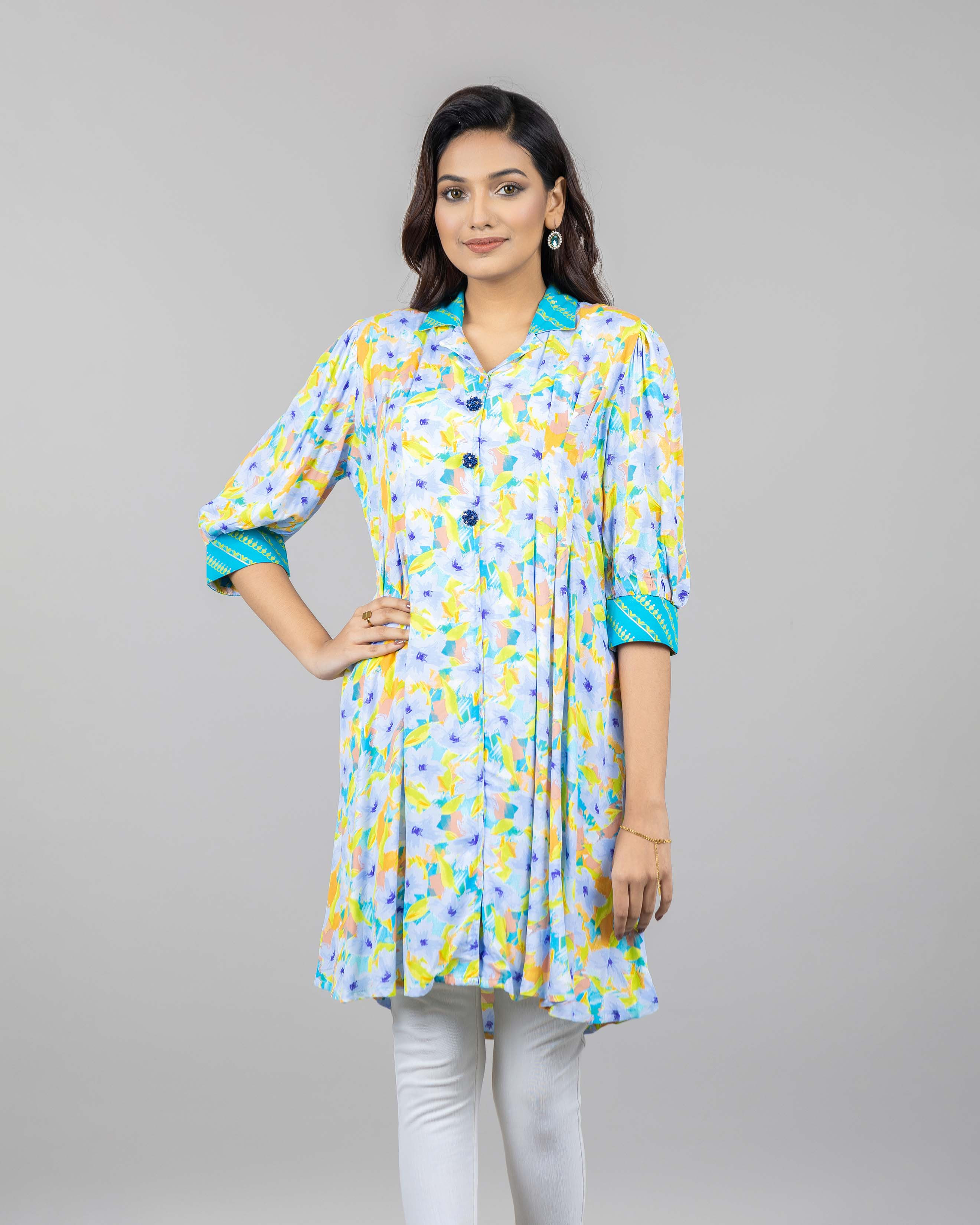 WOMENS WOVEN LONG TOPS