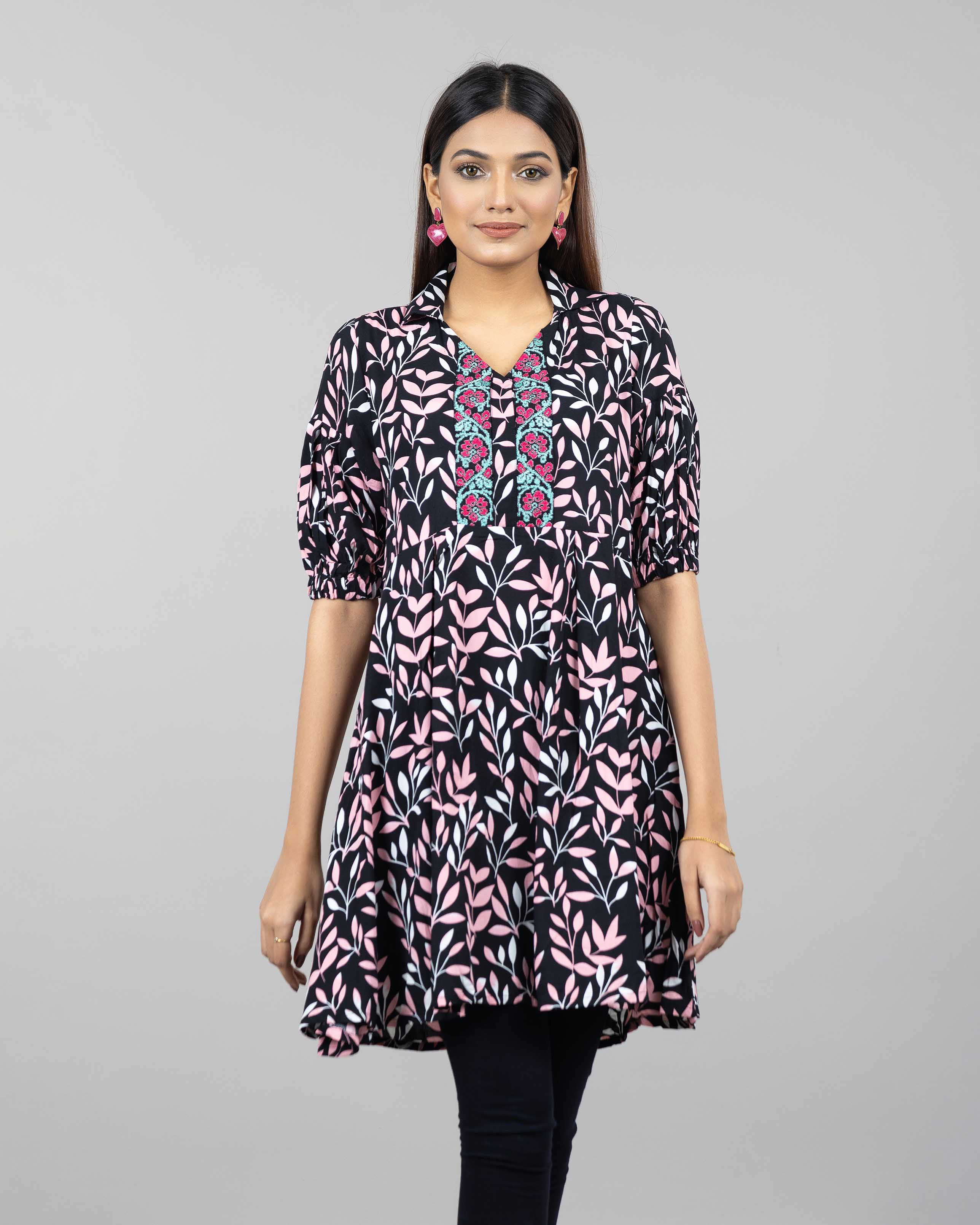 WOMENS WOVEN LONG TOPS